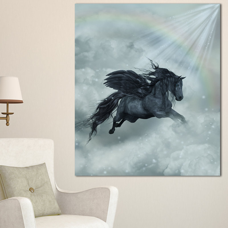 «Pegasus in the Heaven», impression, H 40 po x l 30 po x P 1,5 po, Toile tendue avec châssis