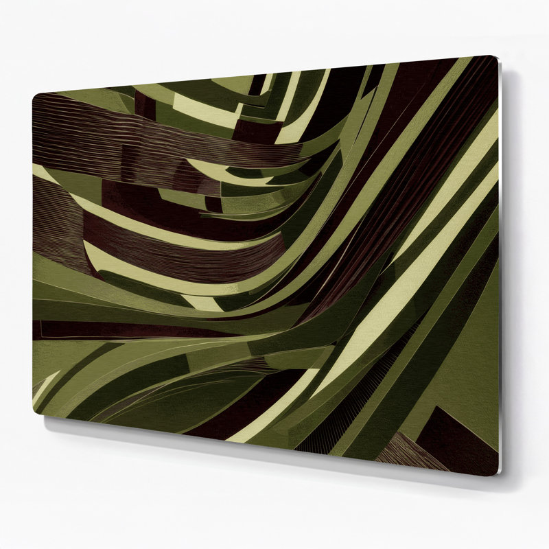 Art mural brun op Op 68, H 240 po x l 360 po x P 0,05 po