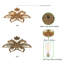 Jollain 6-Light Natural Rattan Coastal Semi-Flush Mount Chandelier
