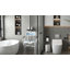 Chaise de douche rembourrée en PEHD avec accoudoirs et dossier, siège de bain à hauteur réglable, banc de douche antidérapant pour personnes âgées et personnes à mobilité réduite, assemblage sans outil, bleu clair