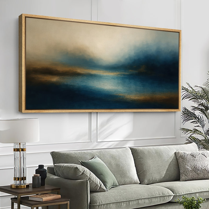 Grande impression sur toile encadrée, impression de paysage abstrait pour la décoration intérieure moderne, Naturel