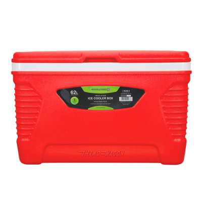 ROYALFORD 62L Large Insulated Cooler Box | Portable Ice Box with Handle | Heavy Duty Cool Box for Camping Picnic Travel| 3 Layer Insulation Chiller Box BPA Free High Performance Cooling Upto 24 Hour