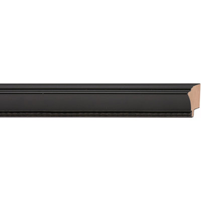 Cadre 16 po x 20 po en bois véritable noir, largeur du cadre 1,25 po