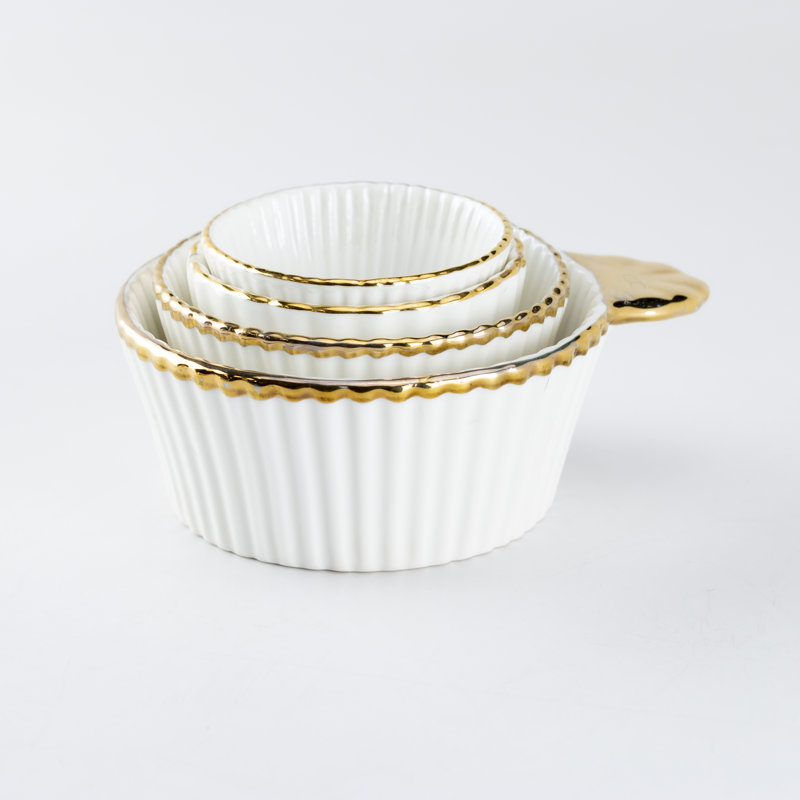 Grace's Tea Ware 4 -Piece Ceramic Measuring Cup Set