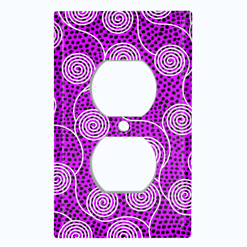 Patterned 1 - Gang Toggle Light Switch Standard Wall Plate