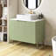 Meuble-lavabo autoportant avec lavabo et portes en céramique, comptoir blanc Carrara-168396583