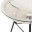Élégante table d'appoint en verre trempé blanc durable, l 17,69 po x P 18,06 po, assemblage requis