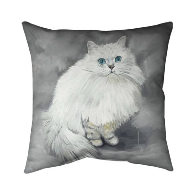 Chinchilla persian cat - 16"x16" Throw pillow - Poly twill - Print on demand