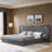 Upholstered Bed Frame With Headboard-1420061660-1420061658