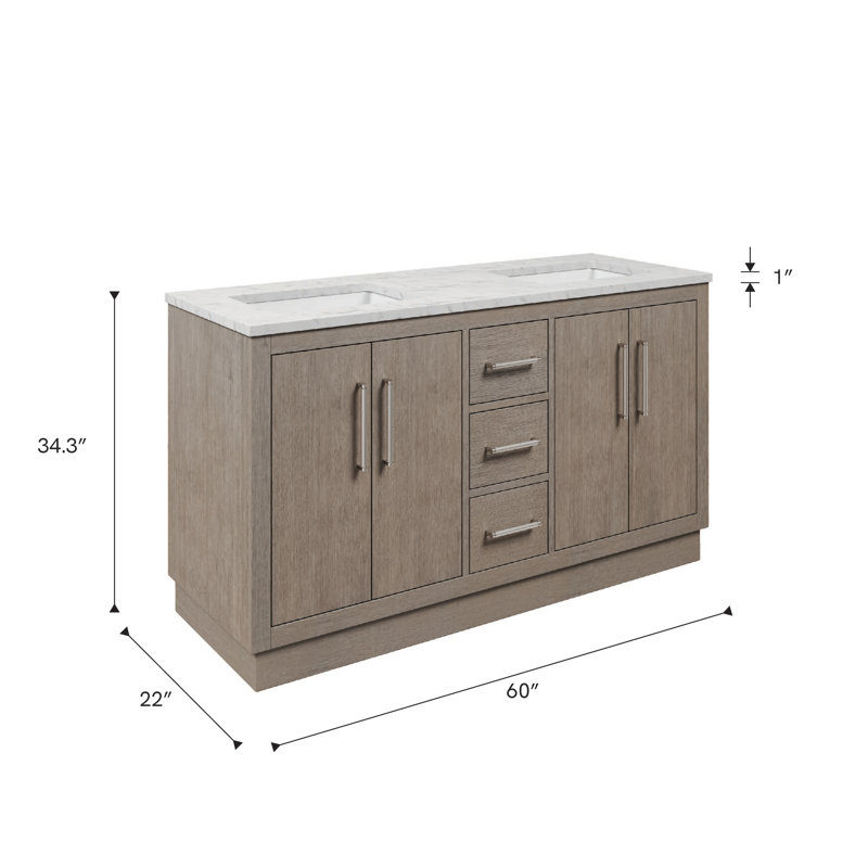 Hugo 60'' W Vanity, Chrome
