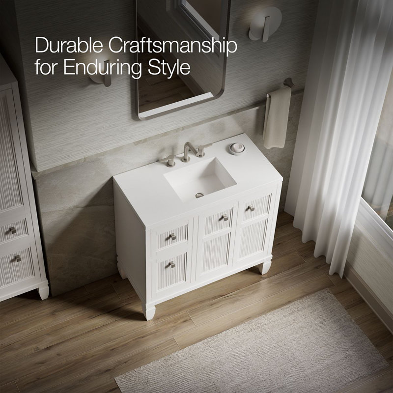 Hearthaven 36-In Bathroom Vanity Set, White