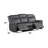 Dark Gray Polish Microfiber Power Motion Sofa W/Drop Down Table