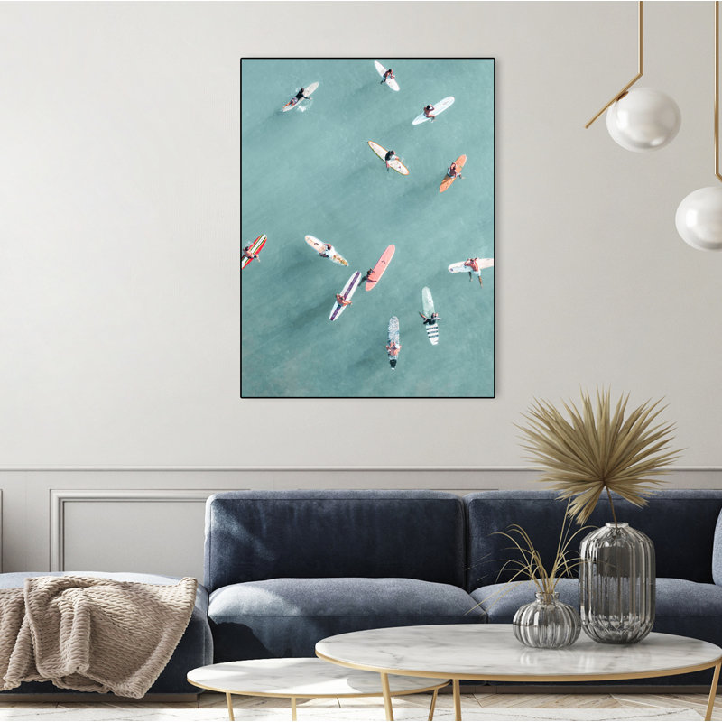 Surfers Ii' Framed Canvas, 24" H x 18" W