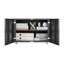 Support pour bureau à 2 portes: mobile en acier avec 4 roues rotatives et armoire à surface facile: support universel mobile-748653385