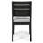 Armless Dining Chair In Grey Color - Made Of Strong Wood And Waterproof Cushions  2 , Water- Upholstery, Traditional Slat Appearance, Grey, 400-Pound Weight Limit