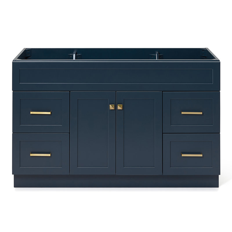 Base de meuble-lavabo simple 54 po Paulla seulement, Bleu minuit