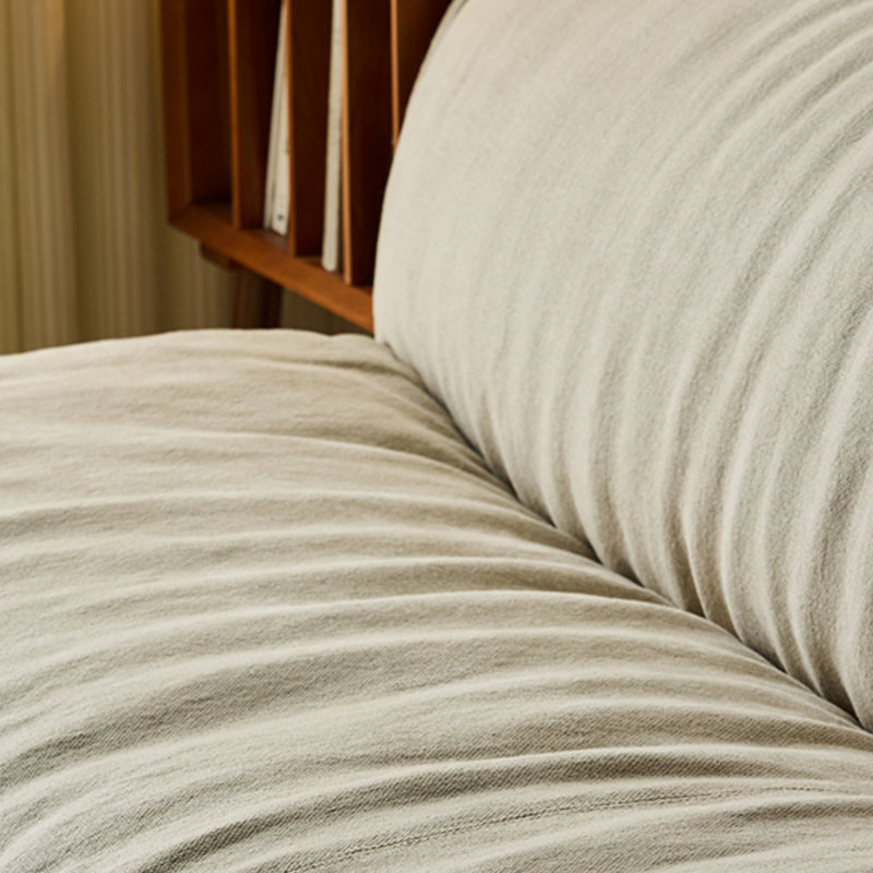 Armless Cotton Linen Straight Sofa