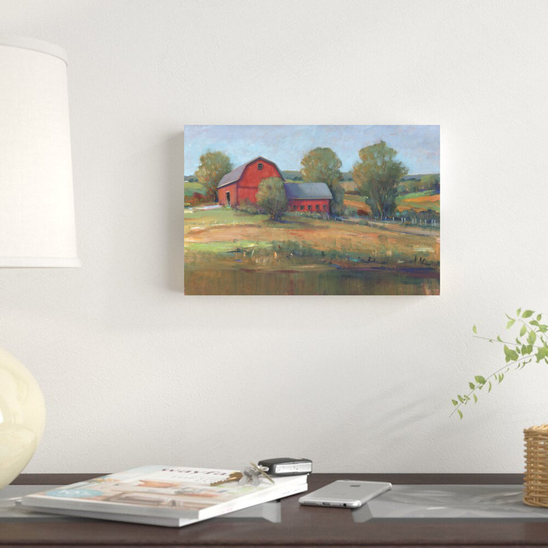 «Country Barn I» par Timothy O 'Toole - peinture sur toile tendue, H 8 po x l 12 po