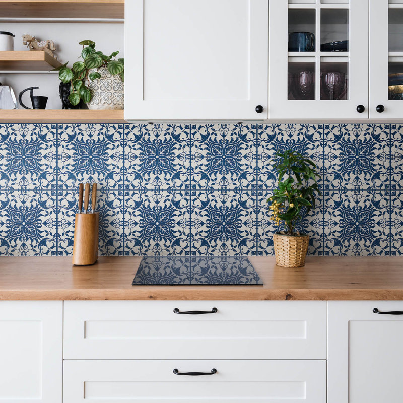 Caryn 50cm x 100cm PVC Field Tile in Navy