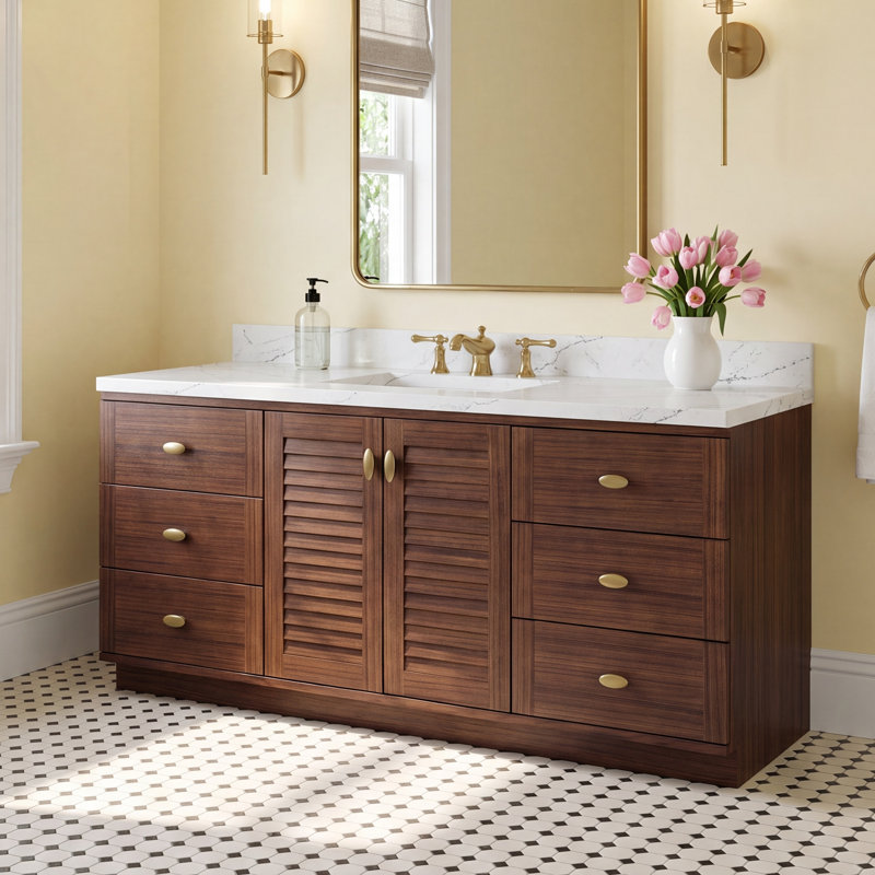 Aliza 60" Single Bathroom Vanity Set, Ethereal Noctis, 8" Widespread