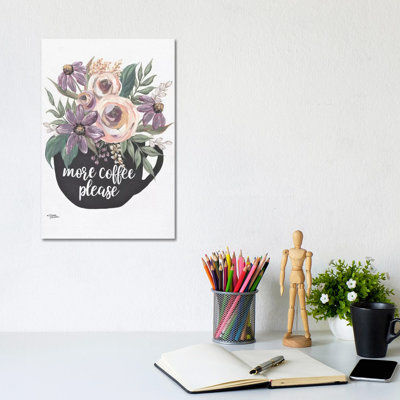 More Coffee Please 1 Piece Wrapped Canvas Wall Art