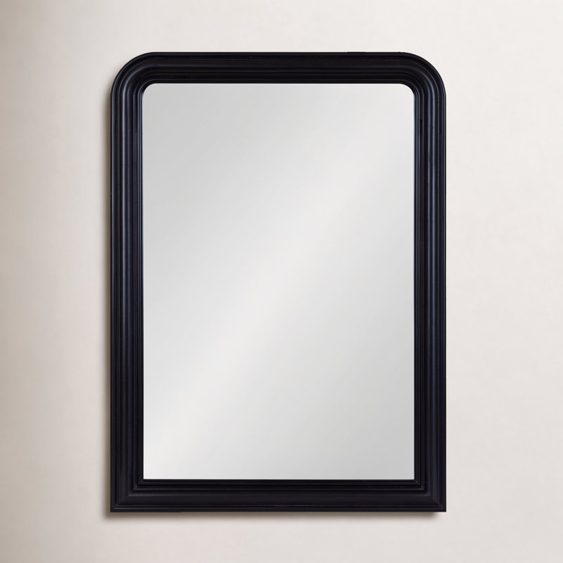 Sarla Wood Arch Mirror, Black