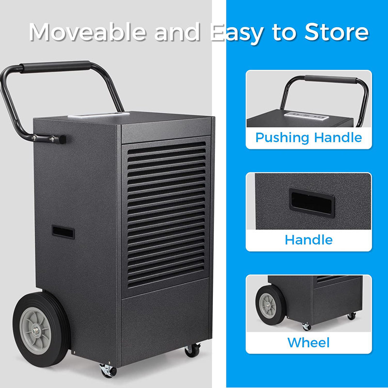 R.W.FLAME 190 Pints Tower Dehumidifier for Rooms up to 10000 Cubic Feet with Remote Included