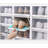 3-Pack Stackable Multipurpose Storage Drawers with Clear Flip-Up Doors