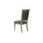Ensemble de 2 chaises d'appoint luxueuses rembourrées argentées capitonnées Luxury