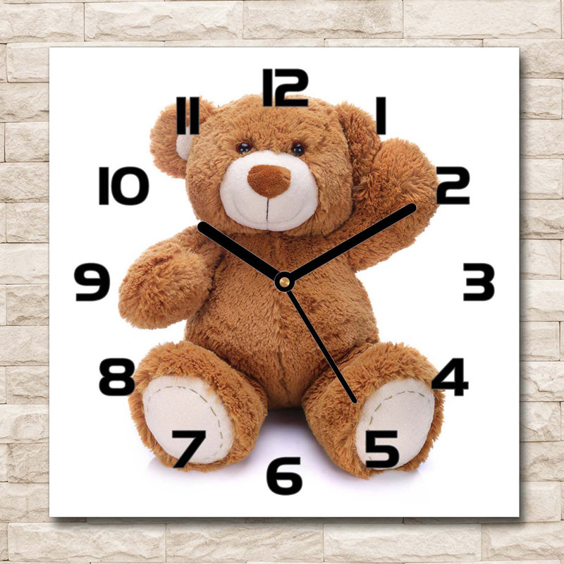 Hazal Glass Wall Clock, Black