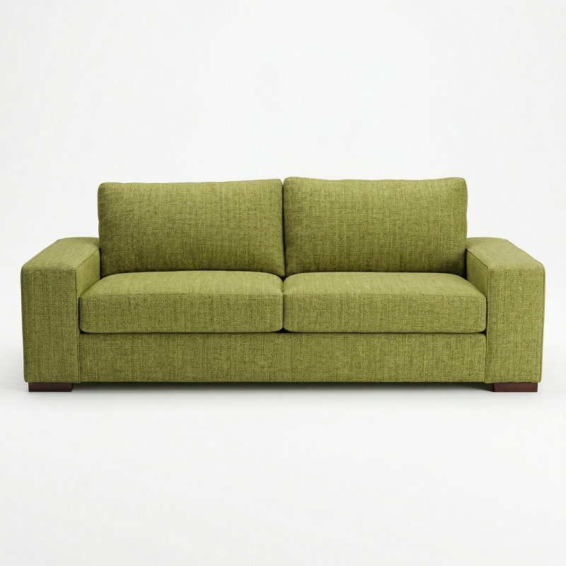 Canapé à 2 bras Modena - fabriqué aux États-Unis, livraison en 5 jours, options de tissus sur mesure, canapé en gros à 2 bras classique - couleur du tissu - vert Notion Appletini