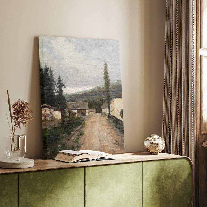 Paysage rétro CCX III - toile tendue avec châssis, H 61 po x l 41 po