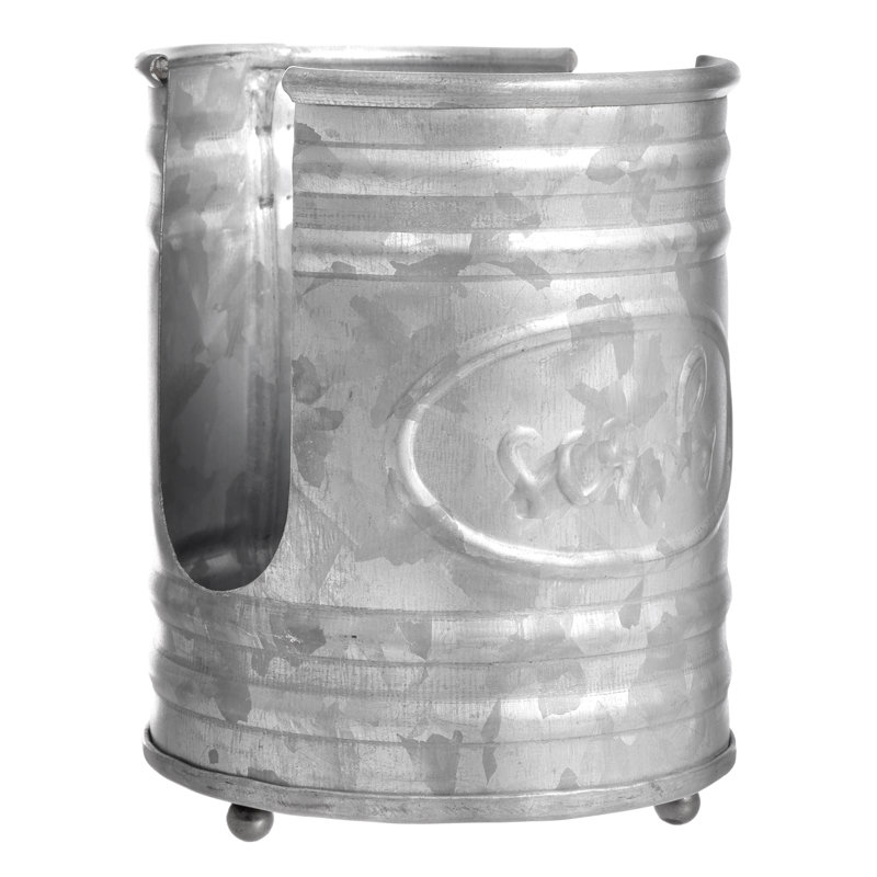 Farmhouse Galvanized Sponge Holder, Silver