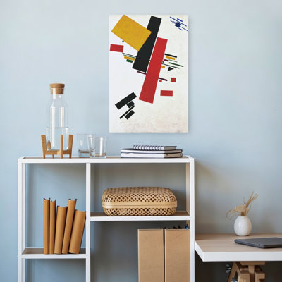 Dynamic Suprematism Abstract Classic Geometric Wall Art Print 1 Piece Wrapped Canvas Wall Art