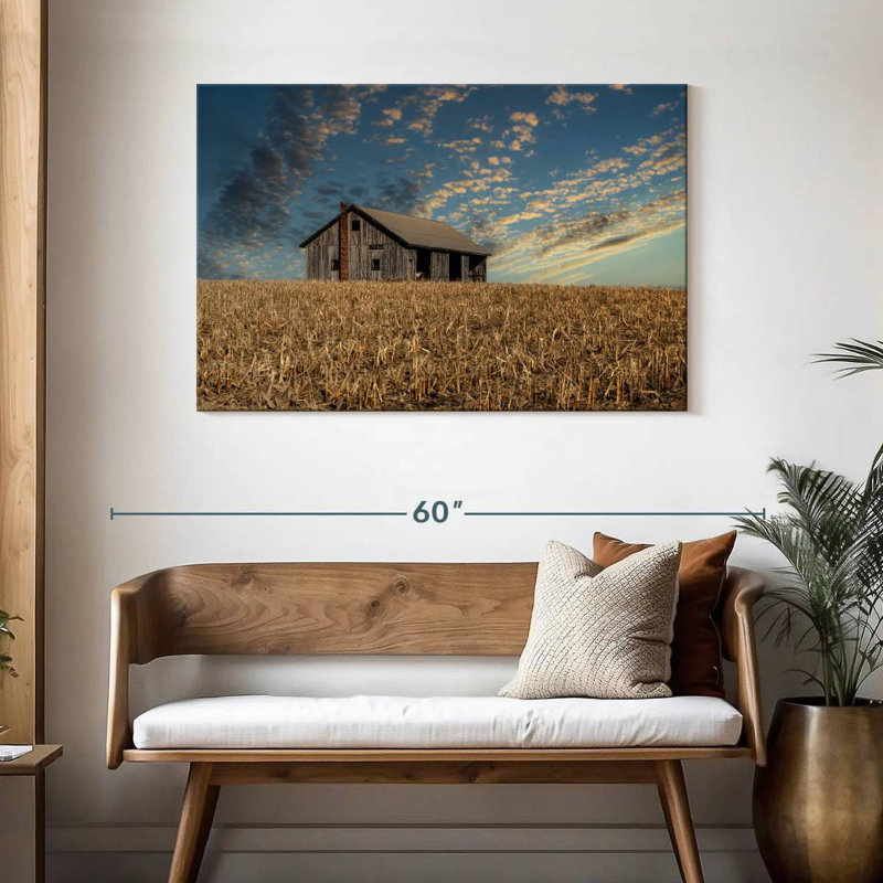 Lilie Rustic Countryside Barn, 30" H x 45" W