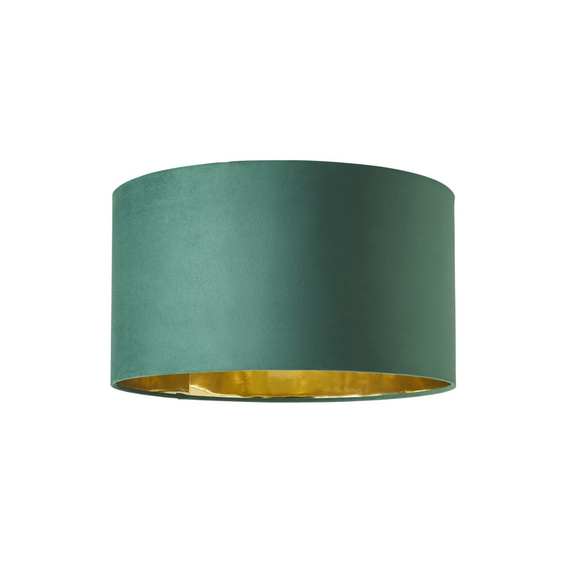 Ajua Linen Blend Drum Lamp Shade ( Slip-On ) in Green, 25" H x 45" W x 45" D