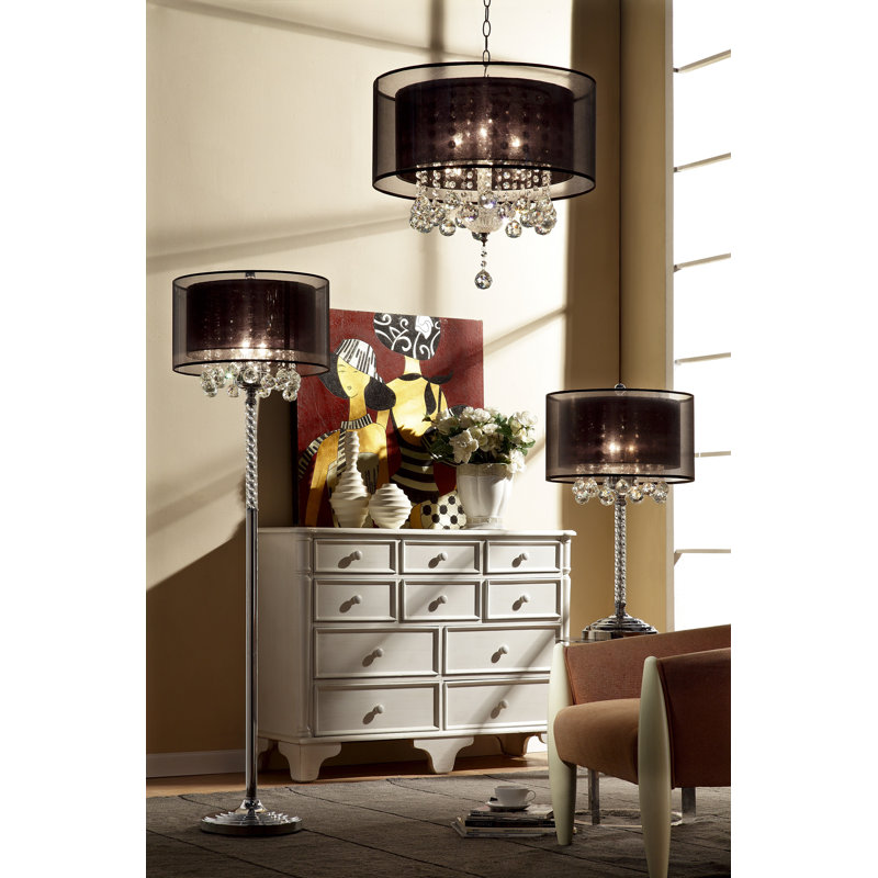 Lustre cylindrique unique à 3 lumières Jalisa