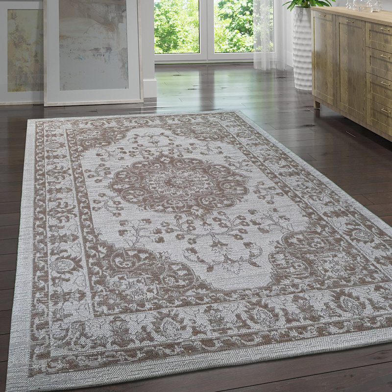 Cruce Oriental Cotton Hand Woven Area Rug, Rectangle 115 x 180cm
