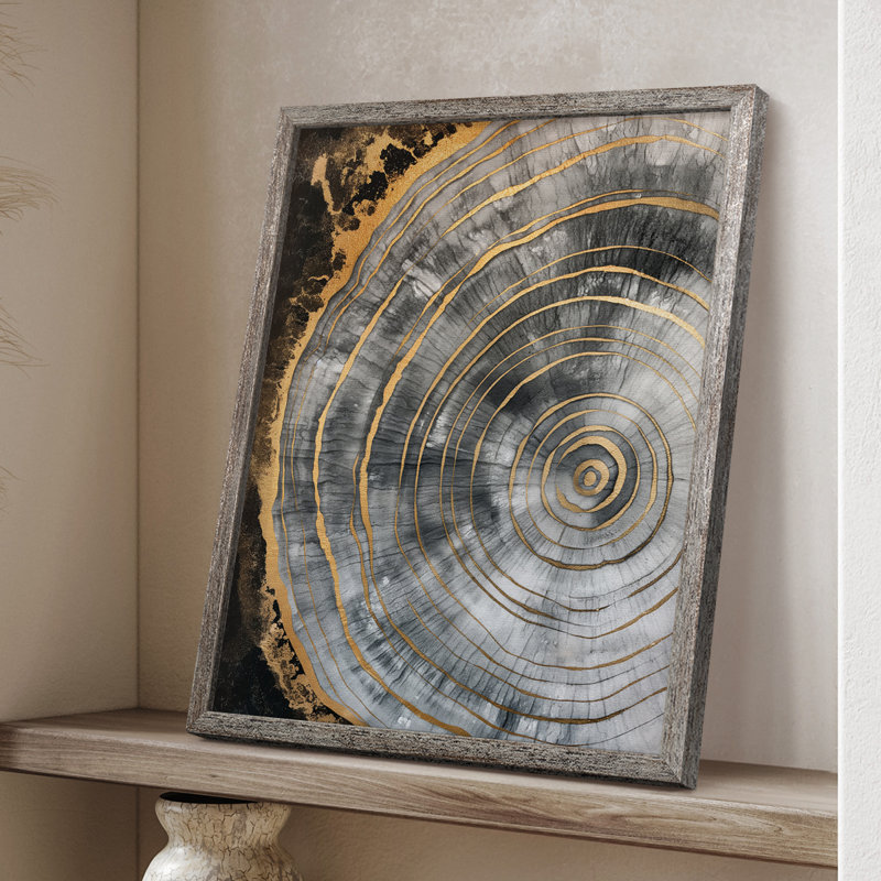 ABSTRACT Series CCXLVII, reproduction encadrée - bois massif, H 15 po x l 12 po
