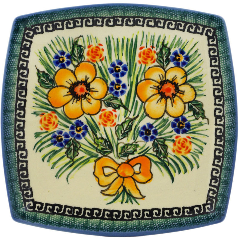 Rep Polish Pottery 6" Appetizer Plate