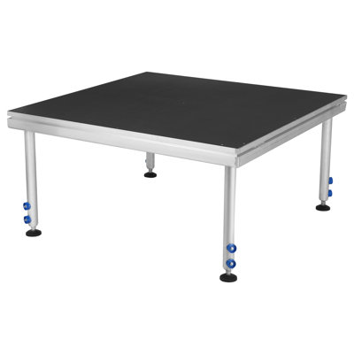 WITSHOCK Portable 4x4 ft Aluminum Stage Riser, Height Adjustable 23.6"-39.3" | Heavy-Duty Modular Stage Platform 1920LBS Cap, Anti-Slip Surface, Quick Assembly for Concerts, Schools, Bars & Events