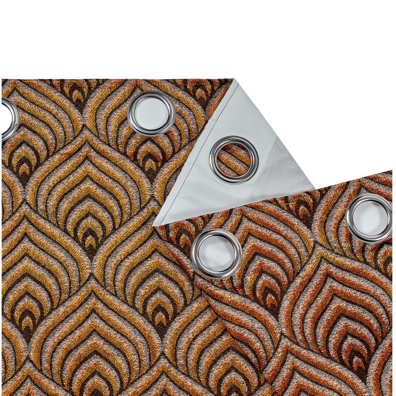 Annelise Room Darkening Pair, 228 W x 274 D cm, Orange