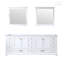 Meuble-lavabo double 84 po X P 22 po D et l 34 po Miroirs