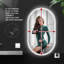 Miroir de salle de bain ovale à DEL avec miroir de maquillage et anti-buée