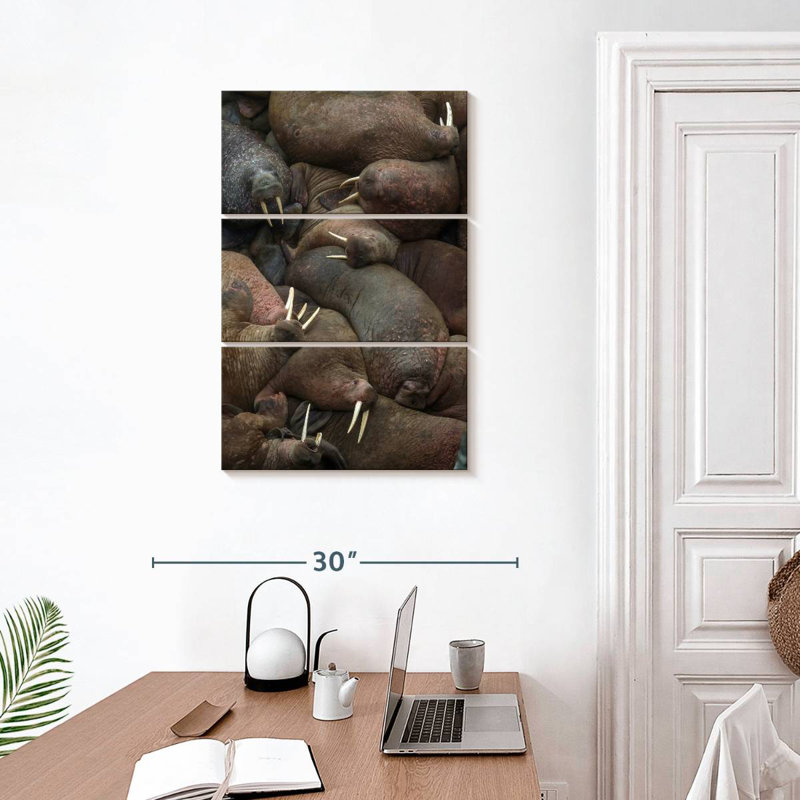 Brampt Walrus Rookery, 32" H x 20" W