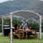 11 Ft. W x 11 Ft. D Steel Pergola with PVC-Coated Polyester Canopy-95024902