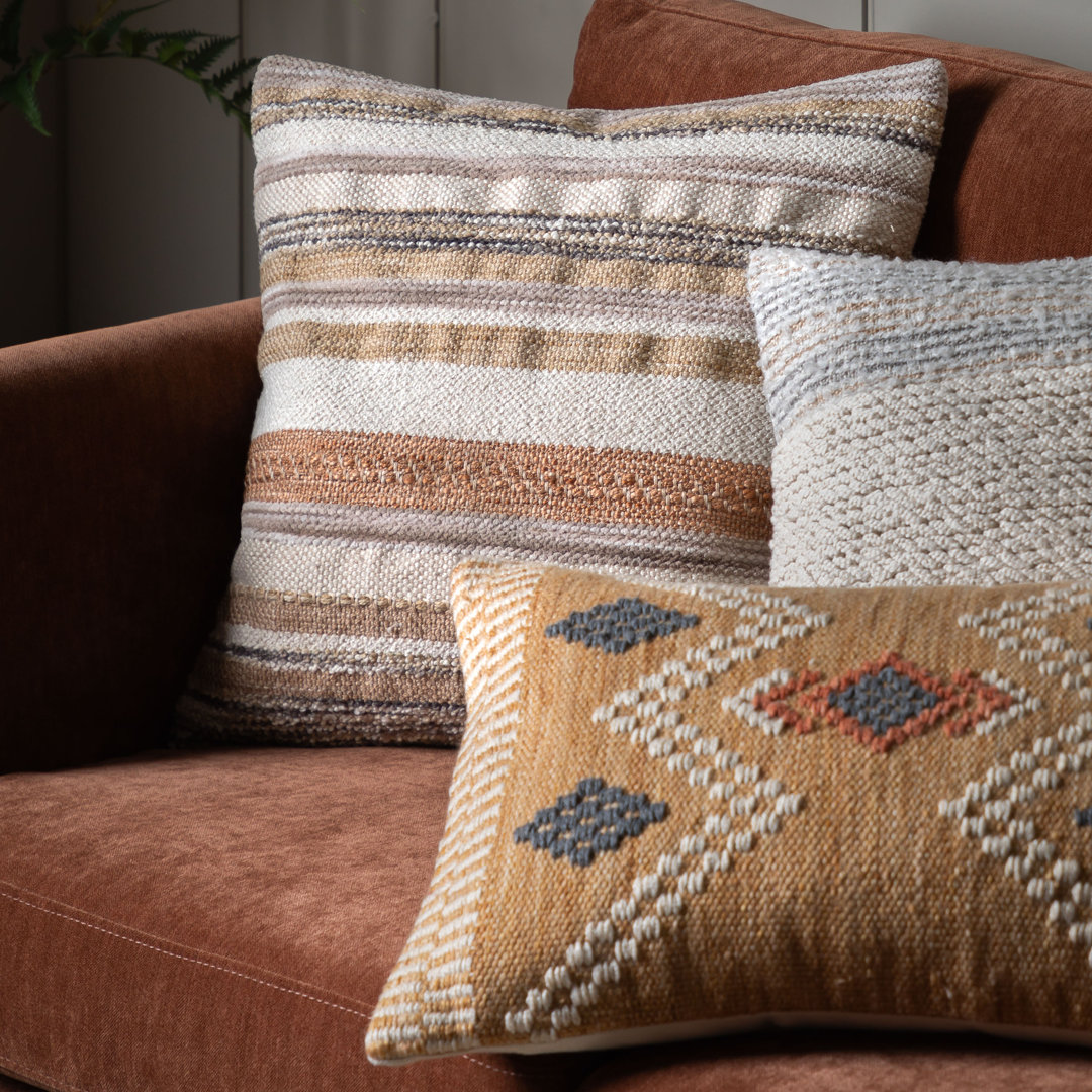 Kardinya Natural Square Throw Cushion