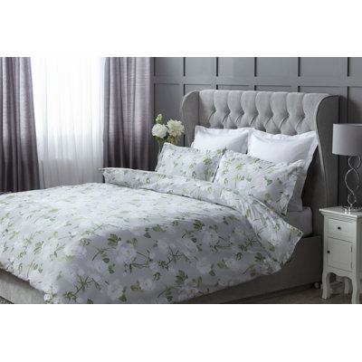 Mishka Cotton Floral Duvet Cover Set with Pillowcases Included