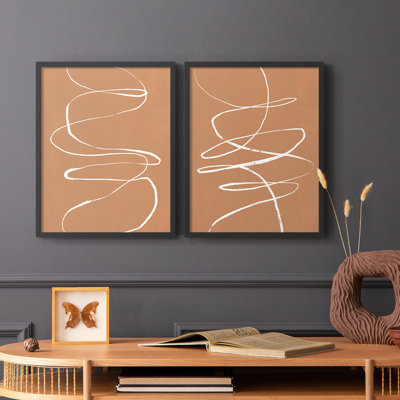 Terracotta Drift I-Premium, reproduction encadrée prête à accrocher - aucun clou requis - aucun clou requis