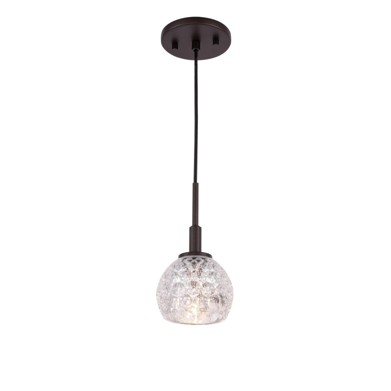 Luminaire suspendu sphère 1 lumière Herr, Bronze, Mercure, Halogène